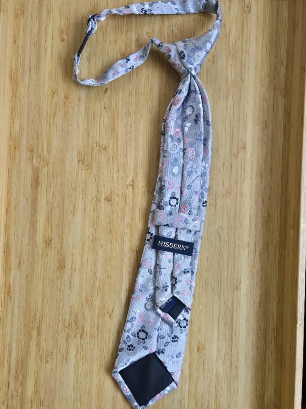 HISDERN Handmade Kids Floral Pre-Tied Neck Tie Easy Snap Closure